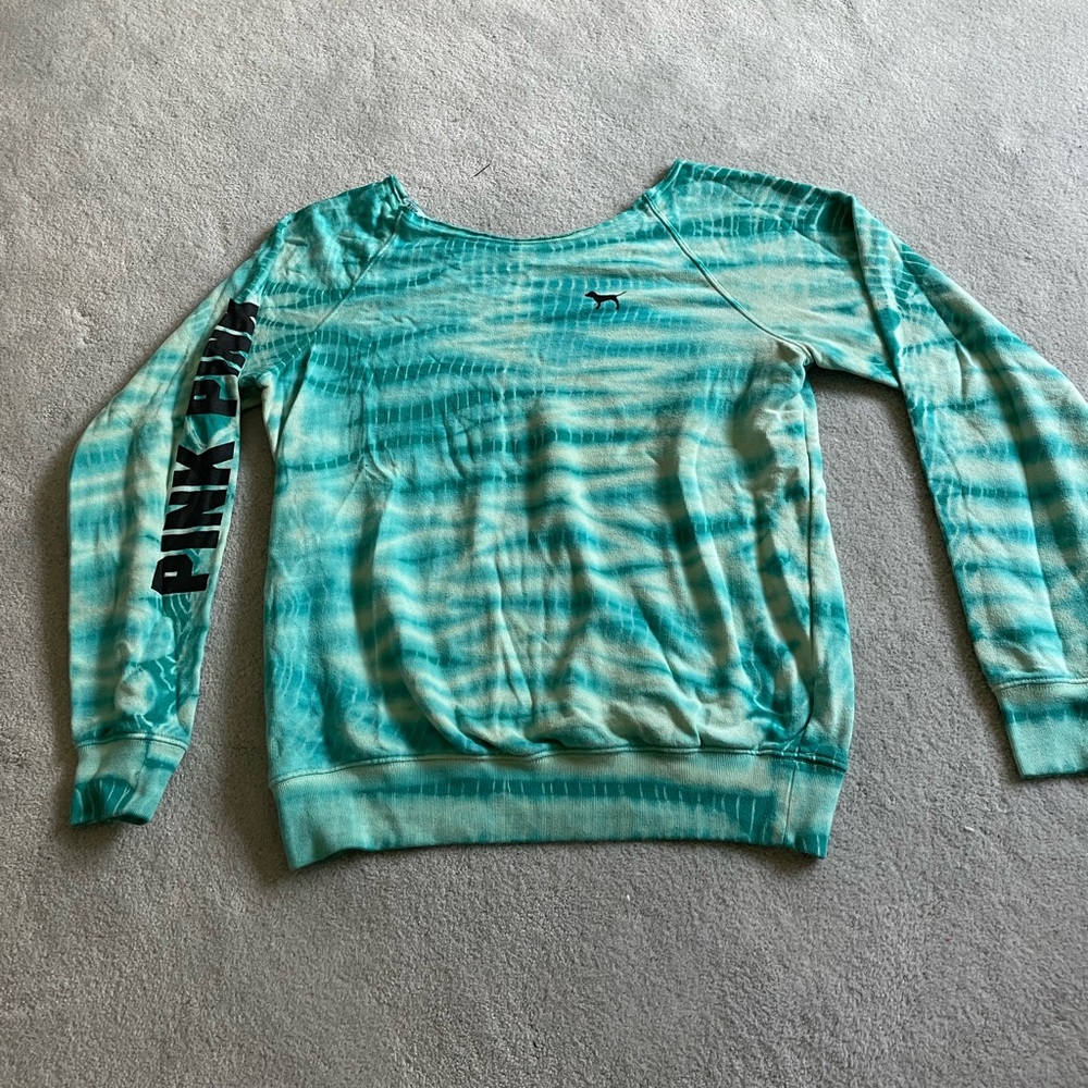 PINK tie dye off the shoulder